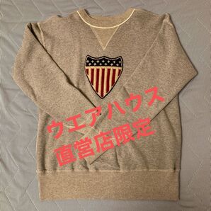ウエアハウス 2022年直営店限定スウェット ヴィンテージワッペン グレー