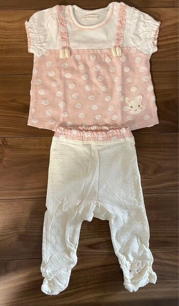 クーラクール Tシャツ レギンス セットアップ うさぎ 70