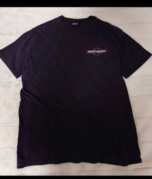 INDEPENDENT / インディペンデント アンアンクロス アイアンクロス スカル Tシャツ 横ノリ系 オールドスケート