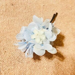 紫陽花のドライフラワーヘアピン ヘアアクセサリー
