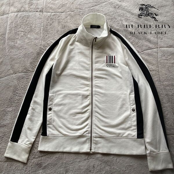 BURBERRY BLACK LABEL バーバリー ブラックレーベル ジャージ トラックジャケット 袖ライン メンズL