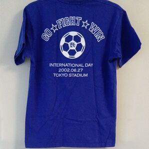 美品 レア B'z ツアーTシャツ GO☆FIGHT☆WIN ロゴTシャツ 青 20020627