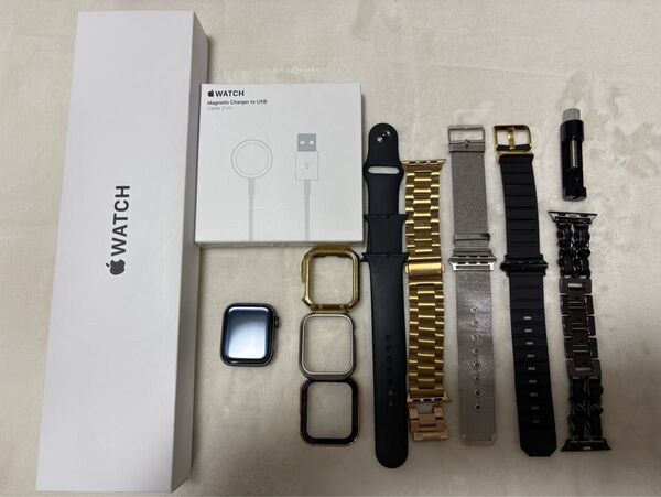 Applewatch SE 40mm GPS スペースグレー 純正充電器 バンド付き