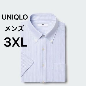 UNIQLO ユニクロ メンズ 3XL ドライノンアイロンジャージーシャツ BD ストライプ