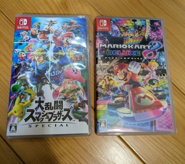 Nintendo Switch①大乱闘スマッシュブラザーズ SPECIAL②マリオカート8デラックス ソフトセット