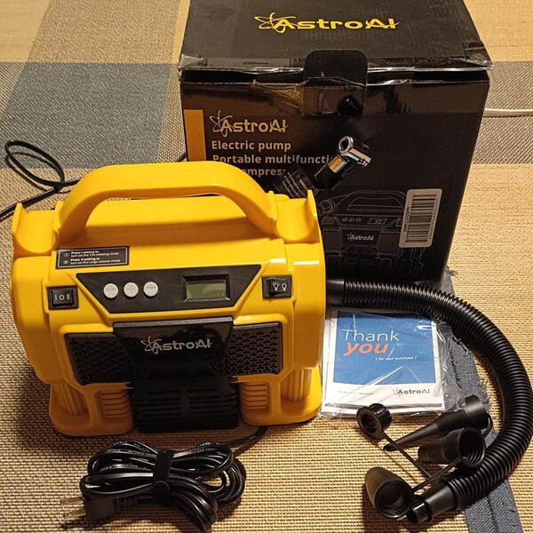 ASTROAI エアーコンプレッサー JYP-160 自動車 バイク 空気入れ 中古品