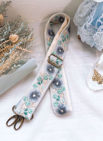 インド刺繍リボン ショルダー ストラップ