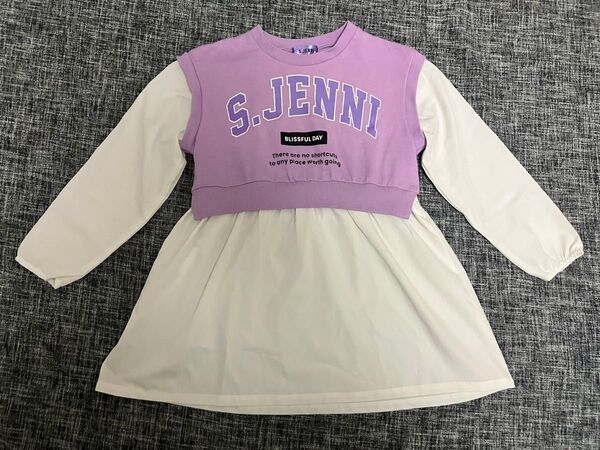 S.JENNI 長袖ワンピース カットソー ガールズ 可愛い 状態良好 used 切り替えワンピース 女の子 子供服