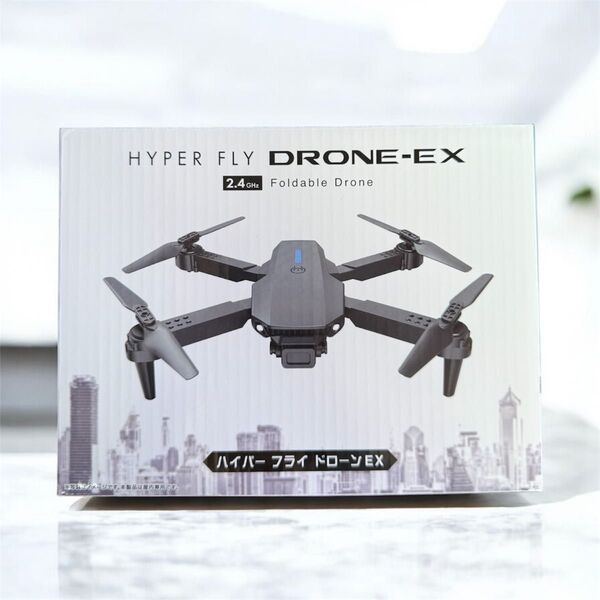 【新品】HYPER FLY DRONE-EX 2.4GHz 折りたたみ式ドローン〈ブラック〉