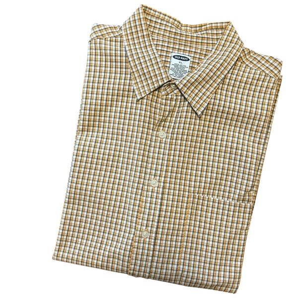 90s old navy オールドネイビー 半袖シャツ チェック XL 古着