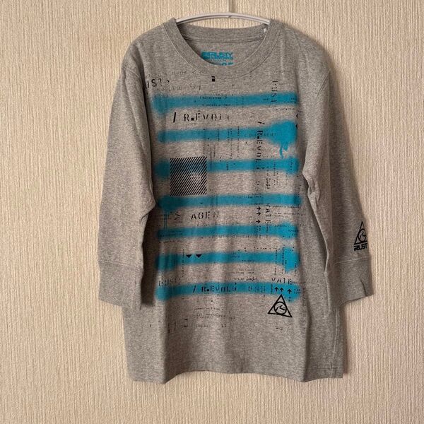 RUSTY 七分袖Tシャツ グレー プリント