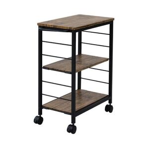 新品未使用箱不良 棚が動かせるキッチンワゴン 幅30cm MMG-7030C (BK/BR)山善