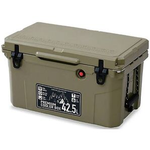 新品未使用箱不良 山善 プレミアムクーラーボックス 大型 42.5L PCB-42.5L(KH) カーキ キャンパーズコレクション