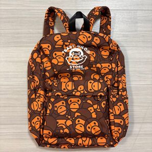 A BATHING APE BABY MILO STORE リュック オレンジ ブラウン