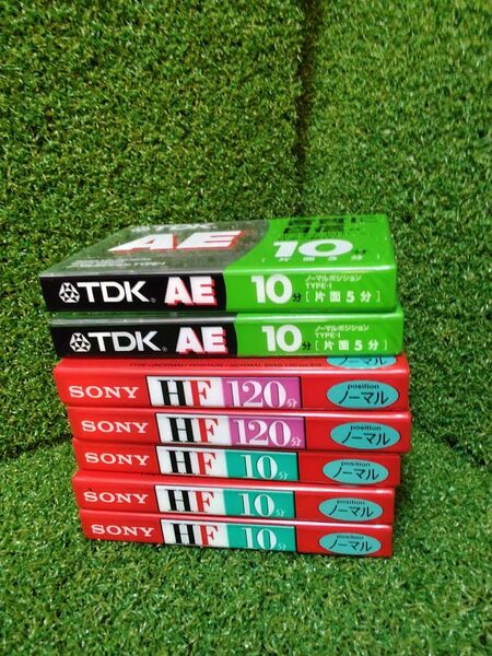 TDK AE 10分 & SONY HF 120分 &10分カセットテープセット 新品未使用 送料無料
