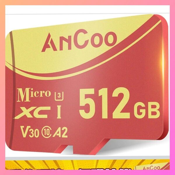マイクロSDカード 512GB MicroSDXC UHS-I U3 A1 V30対応 4Kプロ動画 アクションカメラ用 3防仕様