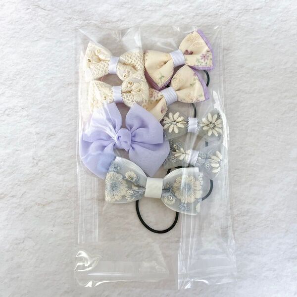 ハンドメイド キッズヘアゴム まとめ売り ツイン 韓国生地