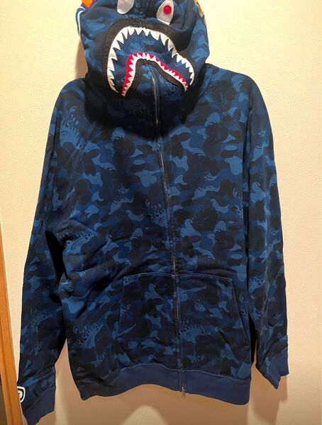 ファイヤーカモ シャーク パーカー XLサイズ a bathing ape