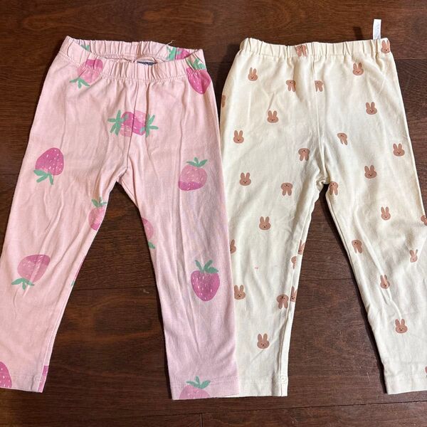 レギンス 2枚セット ベビー キッズ 女の子 90サイズ相当