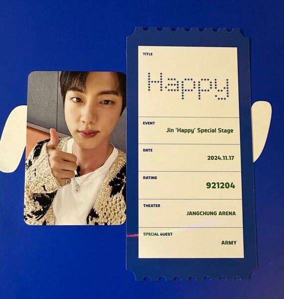 BTS ジン Happy スペシャルステージ 入場 特典 ギフト JIN トレカ チケット