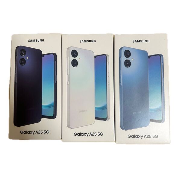 【ソフトバンク版 未開封品3台】Galaxy A25 5G スマートフォン Samsung ブラック ライトブルー ブルー