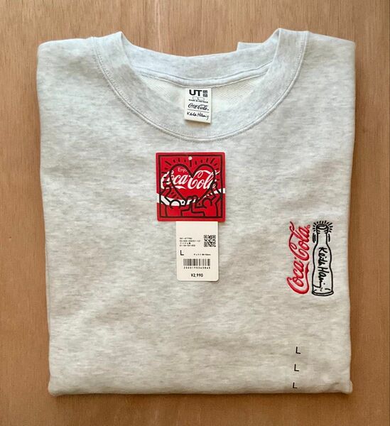 【新品・未使用】ユニクロ キース・ヘリング コカ・コーラ スウェットシャツ グレー L
