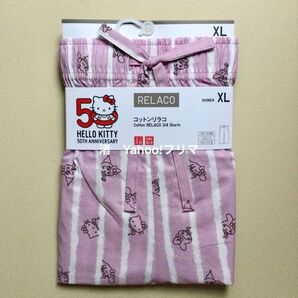 【新品・未使用】ユニクロ ハローキティ コットンリラコ ピンク XL