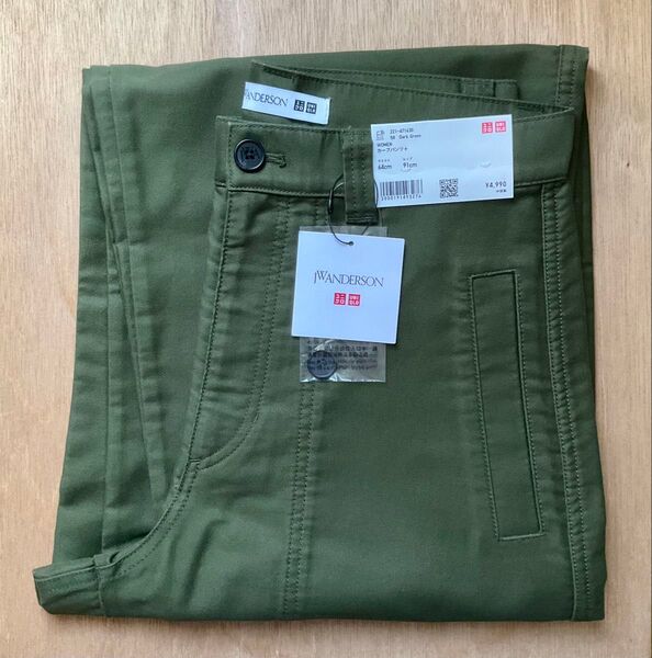 【新品・未使用】ユニクロ JW Anderson カーブパンツ ダークグリーン 64