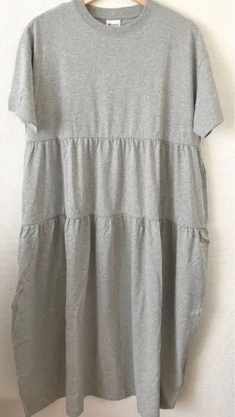 【未使用】Champion ティアード 切り替え ワンピースS グレー