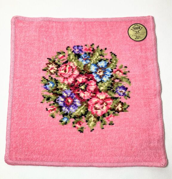 【未使用品】FEILER タオルハンカチ 花柄 シェニール織 フラワー
