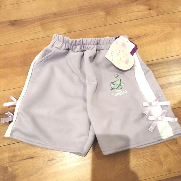 ラプンツェル リボン パンツ バースデイ しまむら ディズニープリンセス 120 ハーフパンツ 短パン 体操服