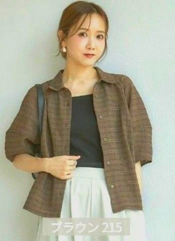 mysa closet ブラウス ブラウン M サイズ 田中里奈しまむら タナリー