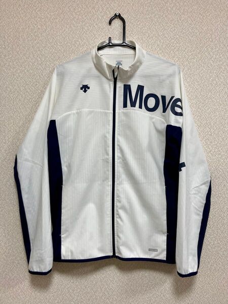 Descente MoveSport ゴルフウェア ウィンドブレーカー メンズ Lサイズ ホワイト/ネイビー