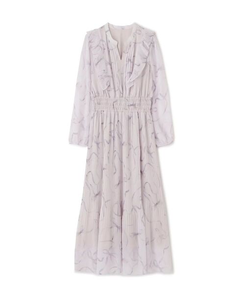 JILL by JILL STUART リボンプリントプリーツワンピース ジルバイ ジルスチュアート ワンピース ピンク