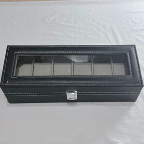 腕時計 6本 収納 コレクションケース ブラック 高級感 ディスクプレイ 小物 ボックス