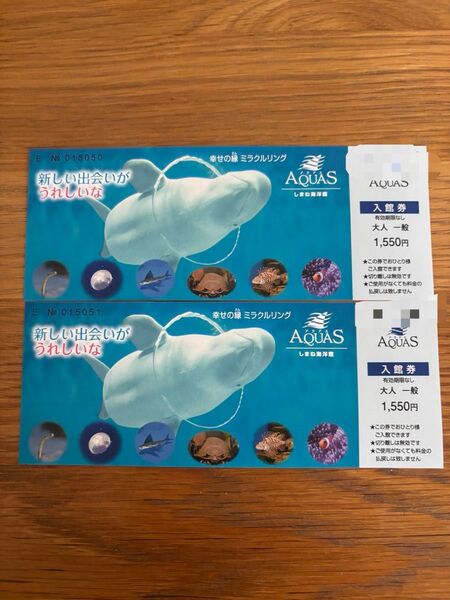 しまね海洋館アクアス 入館券 大人2枚 チケット