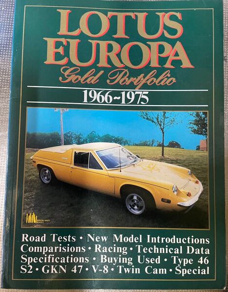 ロータス ヨーロッパ 洋書 LOTUS EUROPA Gold Portfolio 1966-1975