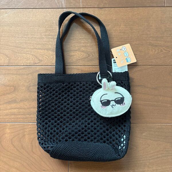ジーユー gu ちいかわ うさぎ ポーチ付き ミニメッシュトート バッグ