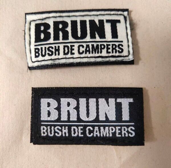 ブラント BRUNT ベルクロ ワッペン 黒白 BUSHDE BRUNT セット