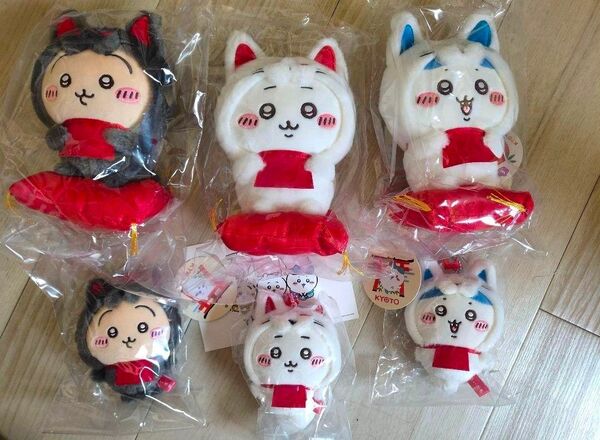 新品未開封 6点セット 伏見稲荷なぬいぐるみ うさぎ ちいかわ ハチワレ