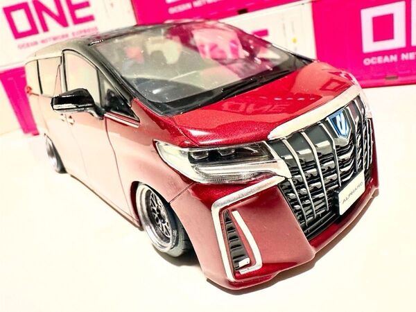 非売品 30系 アルファード 1/30 BBS ホイール改 赤x黒 カラーサンプル ミニカー AGH30 GGH30 AYH30
