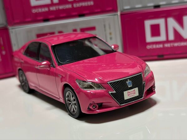 非売品 トヨタ モモタロウ ピンク クラウン 210系 アスリート J-FRONTIER 1/30 カラーサンプル ミニカー 中古