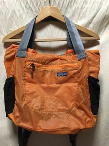 patagonia old light weight travel tote bag FA11 waste number rare goods backpack 2WAY tote bag 