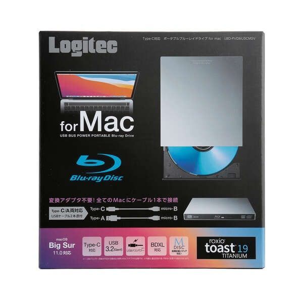 Logitec外付けブルーレイドライブMac用LBD-PVD6U3CMSV