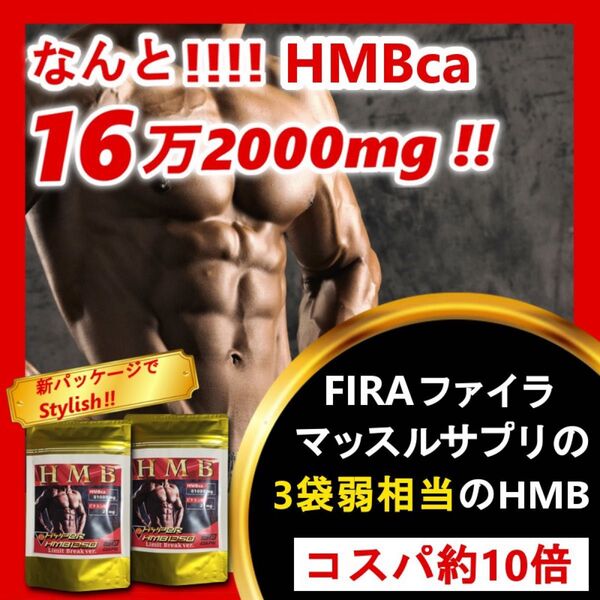 2袋◆16万mg超のハイスペック含有量 HMB 【プロテイン/ダイエット/サプリ