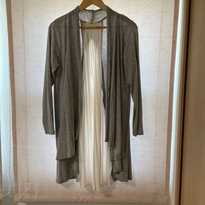 r.p.s バックプリーツ ロングカーディガン M