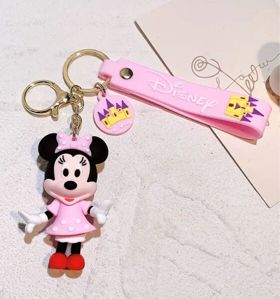 Disney ミニーマウス キーホルダー ピンク
