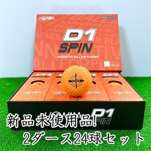 637・★ホンマゴルフ D1 SPIN オレンジ 2023年モデル 2ダース 新品