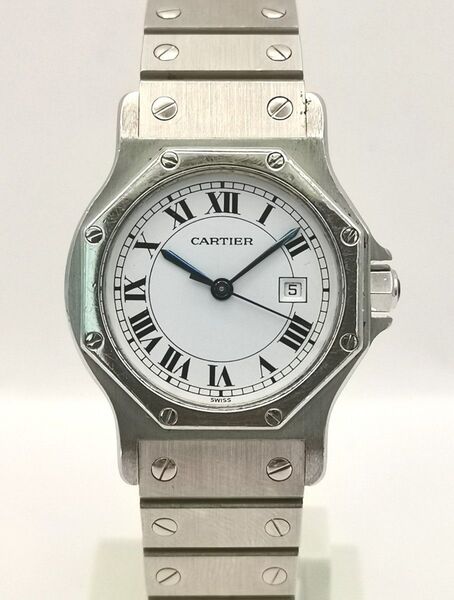 Cartier カルティエ サントスオクタゴン LM レディース SS 自動巻き 時計