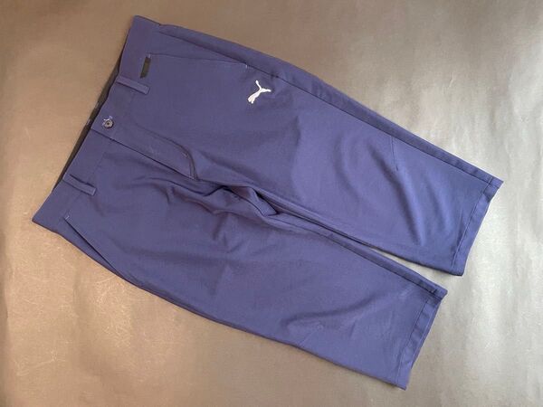 USED【Size-M 78㎝/NAVY】★★PUMA プーマ ゴルフ ハーフパンツ 膝下丈★★プーマジャパン正規品
